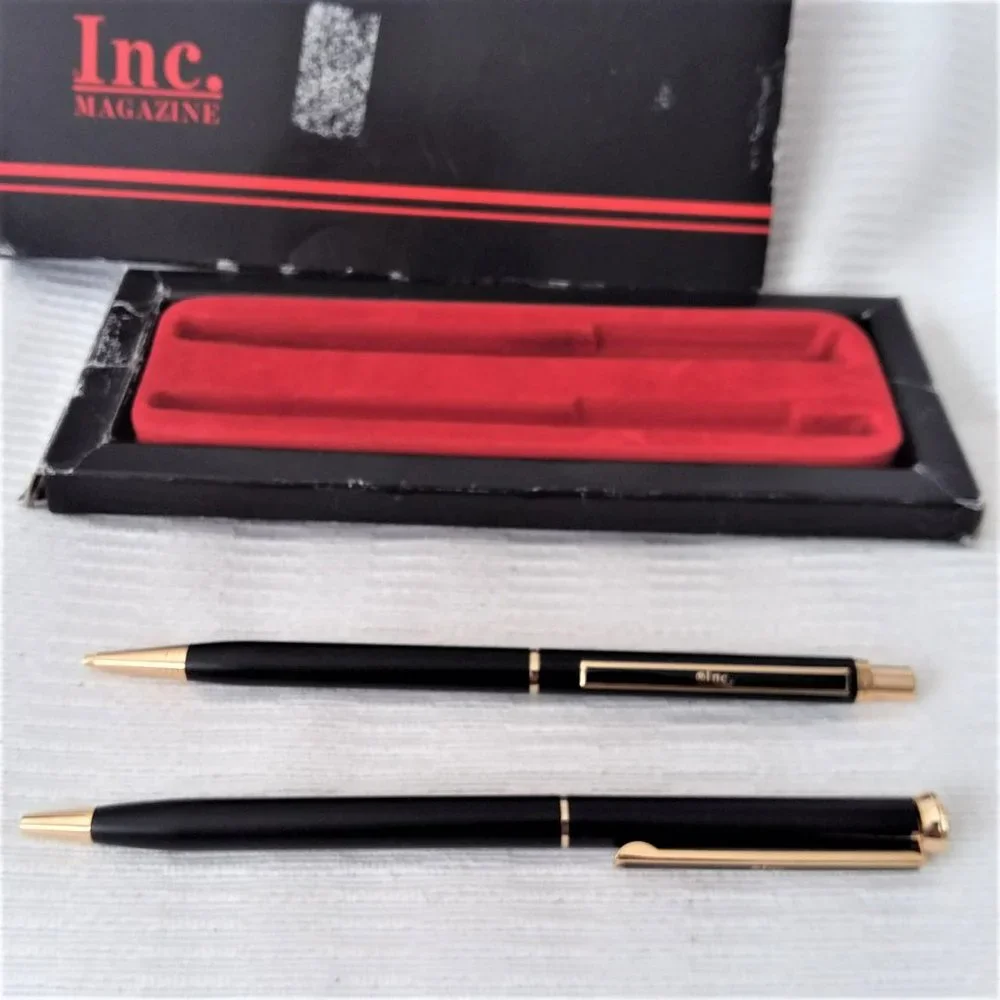Pen & Mechanical Pencil Gift Set Vintage INC MAGAZINE Orig Box Office